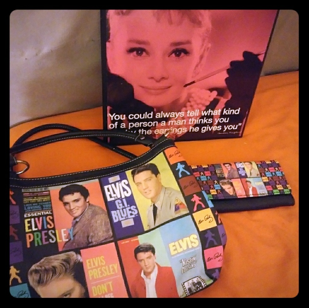 Elvis purse and wallet set